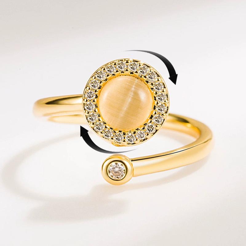 Cat’s Eye Stone Spinner Ring