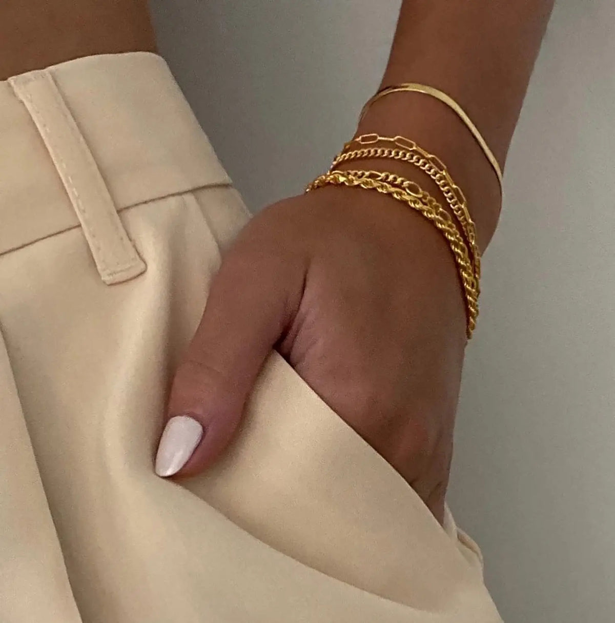 5-Piece Gold-Plated Bracelet Stack