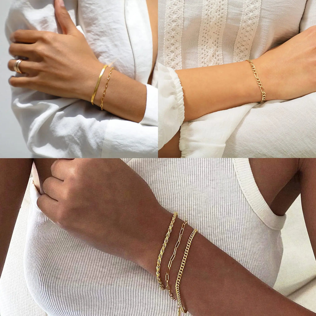 5-Piece Gold-Plated Bracelet Stack