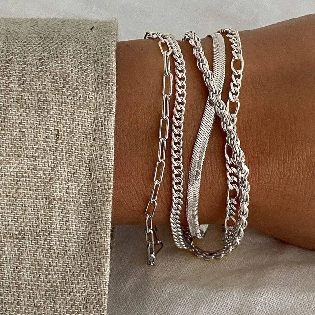 5-Piece Gold-Plated Bracelet Stack