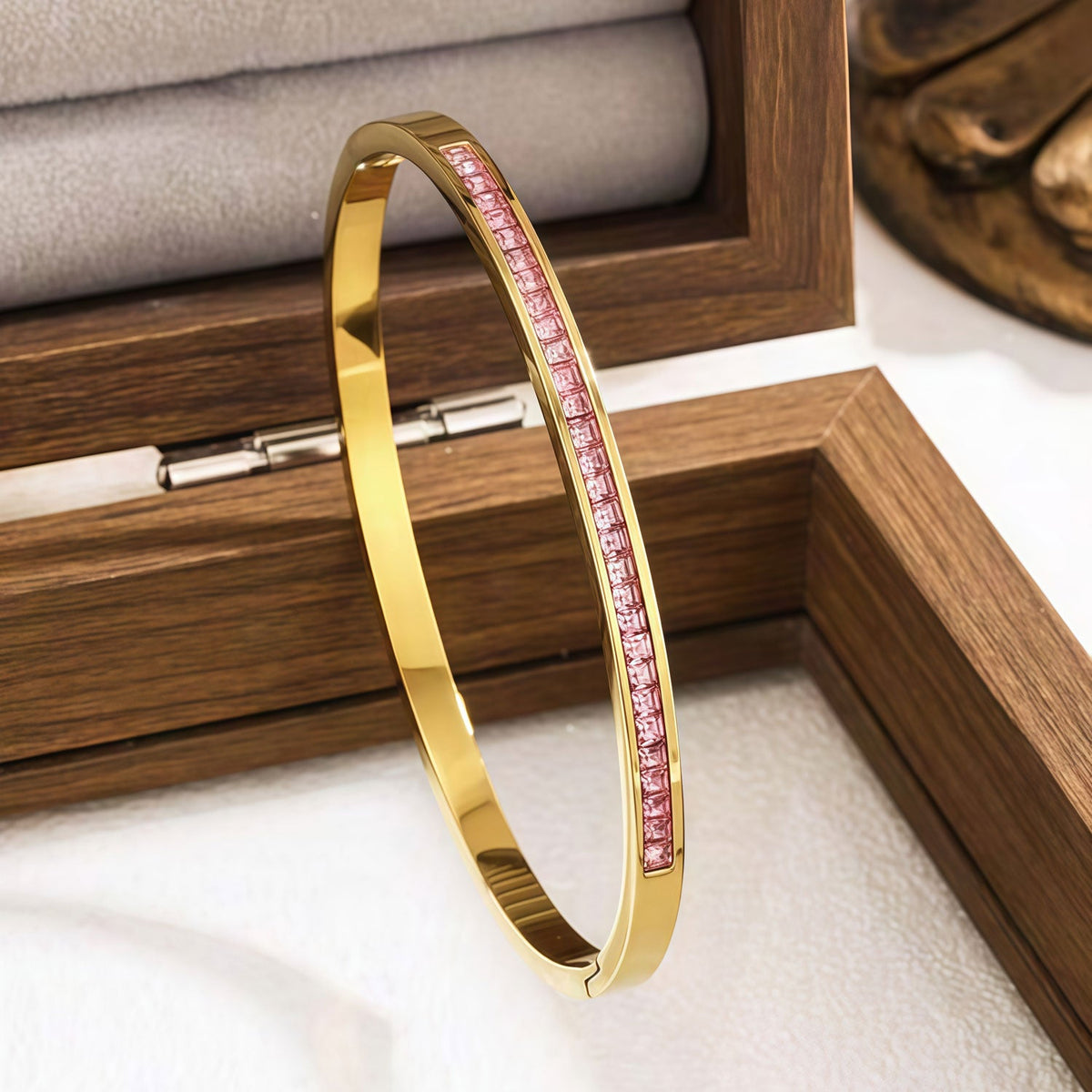 4-Piece Colorful Enamel Stainless Steel Bangles Set