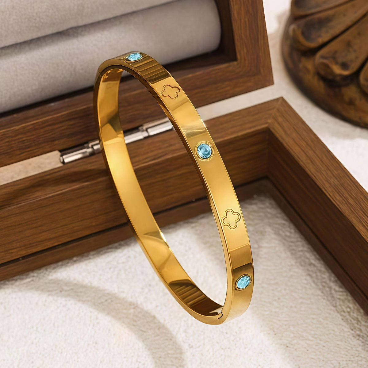 4-Piece Colorful Enamel Stainless Steel Bangles Set