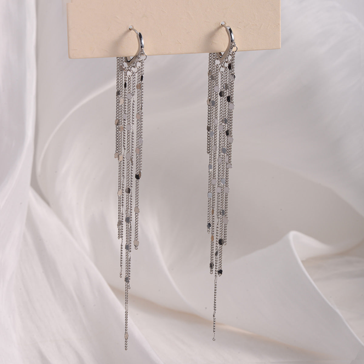 Cascading Chain Huggie Earrings - 14K Gold-Plated