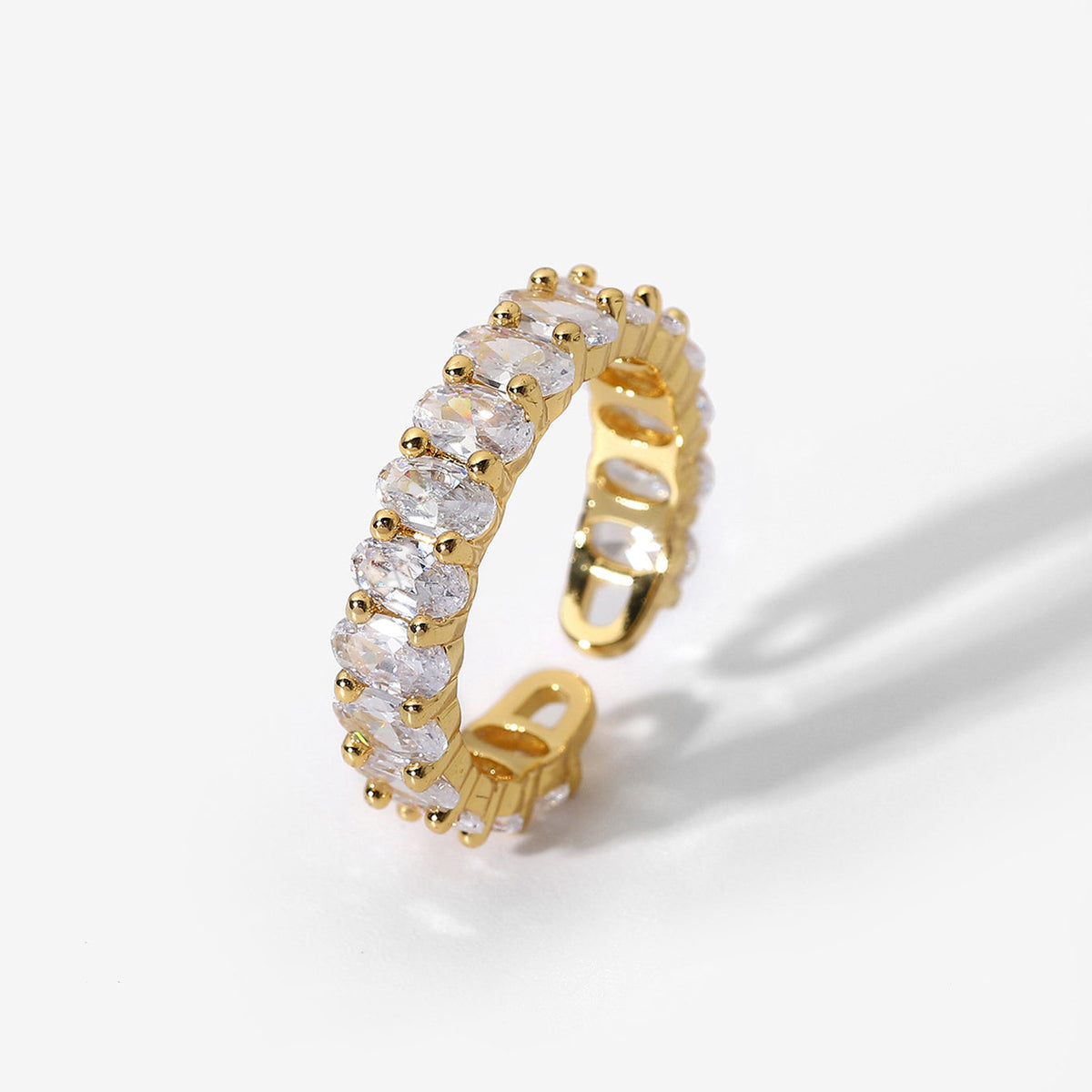 18K Gold Plated CZ Stackable Ring