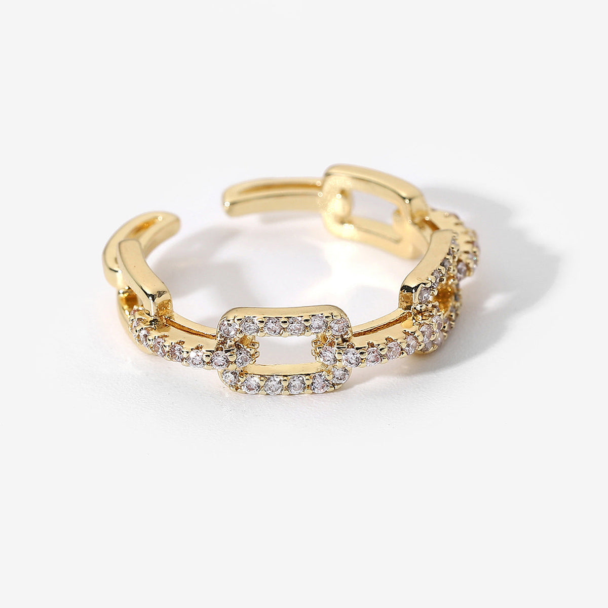 18K Gold Plated CZ Stackable Ring