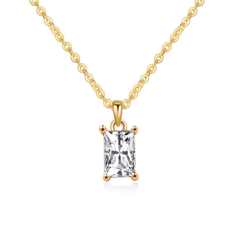 12 Birthstone Pendant Sterling Silver Necklace