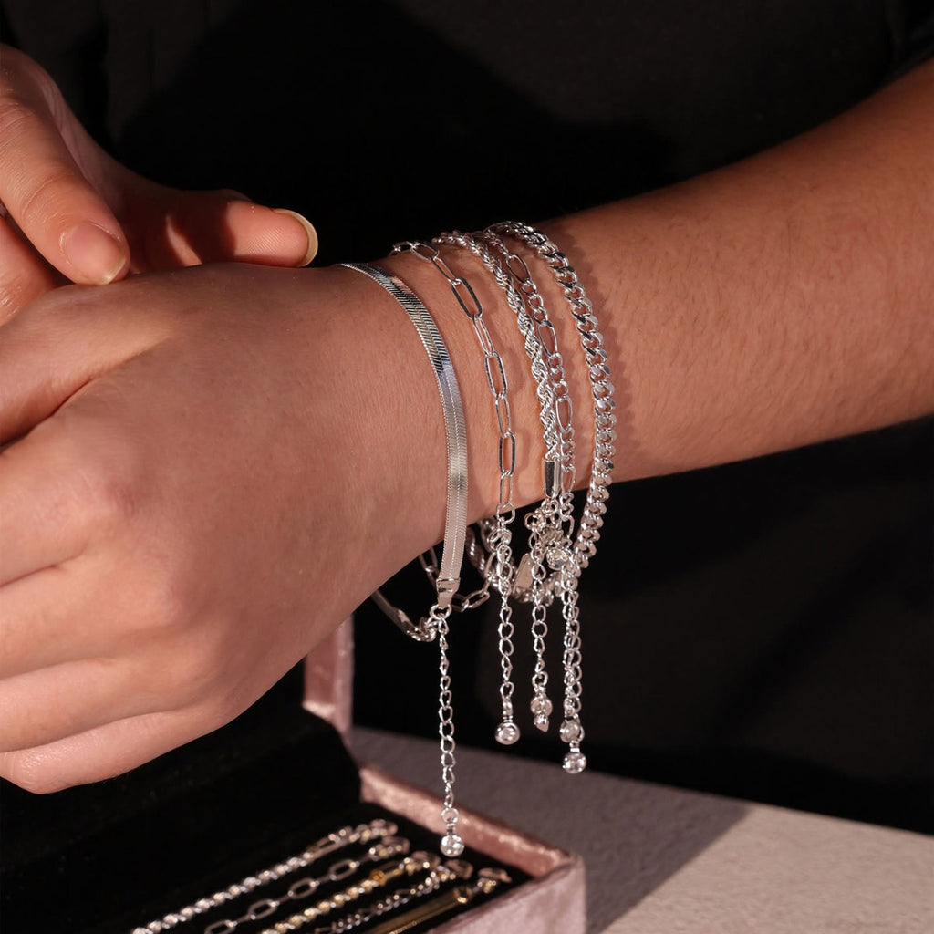 5-Piece Gold-Plated Bracelet Stack