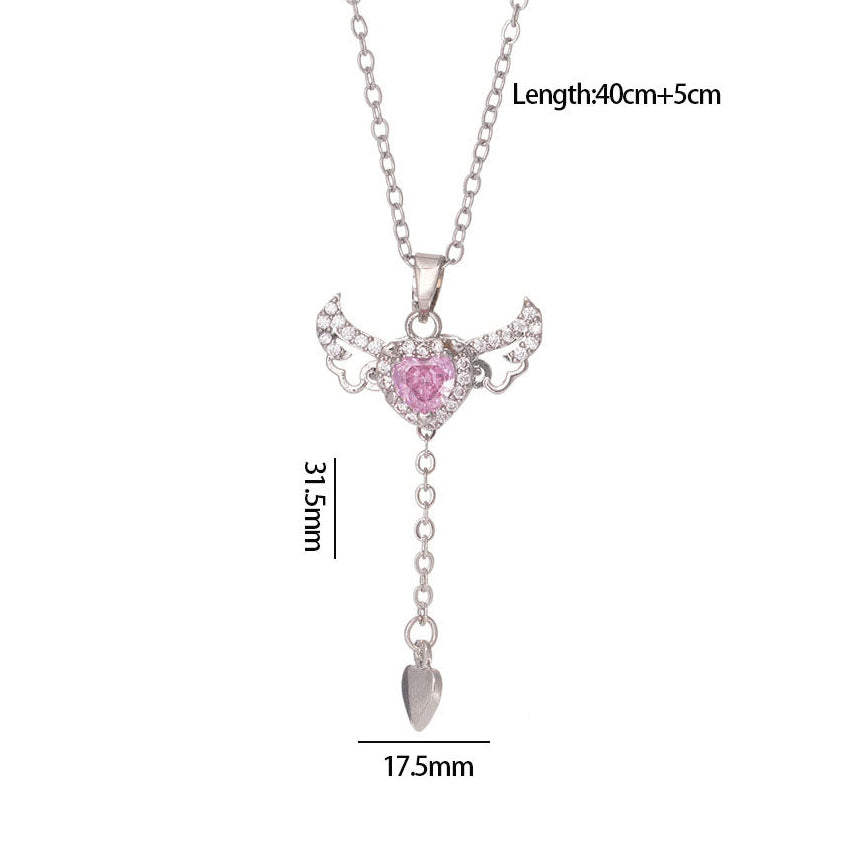 Angel Heart Necklace – Movable Wings Design
