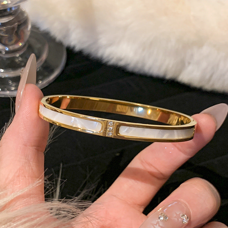 5-Piece Stainless Steel Stackable Bangle Set - Waterproof & Tarnish-Free
