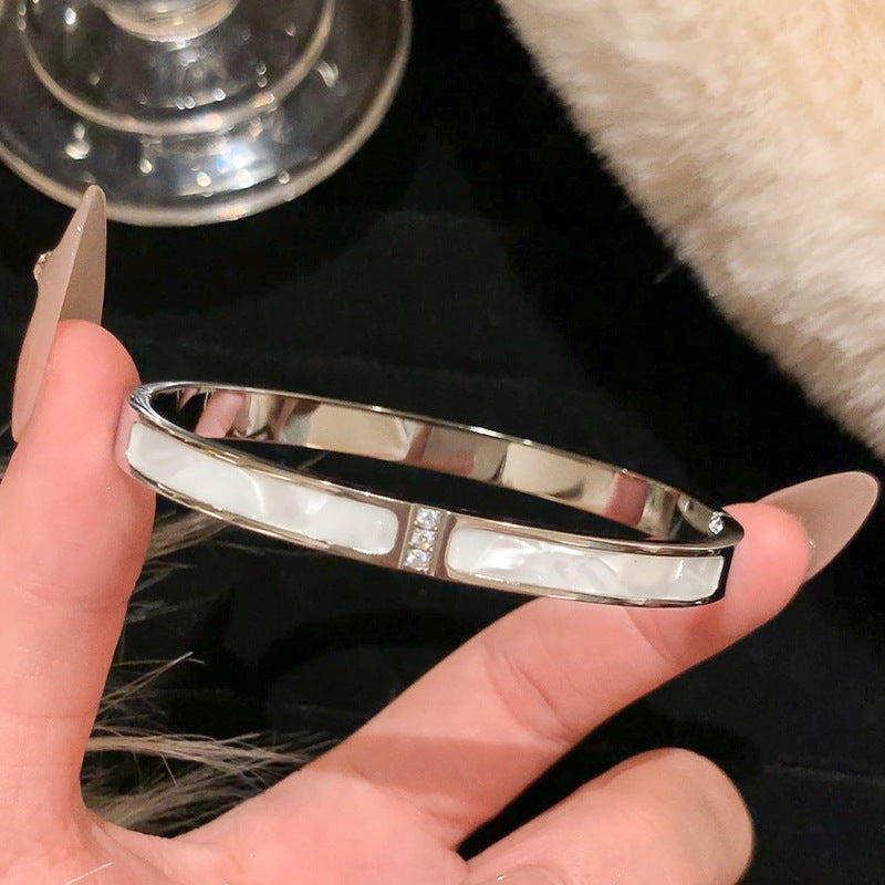 5-Piece Stainless Steel Stackable Bangle Set - Waterproof & Tarnish-Free