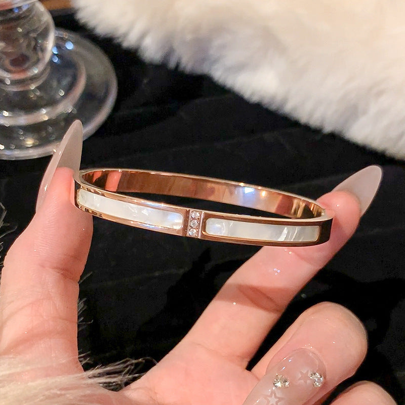5-Piece Stainless Steel Stackable Bangle Set - Waterproof & Tarnish-Free