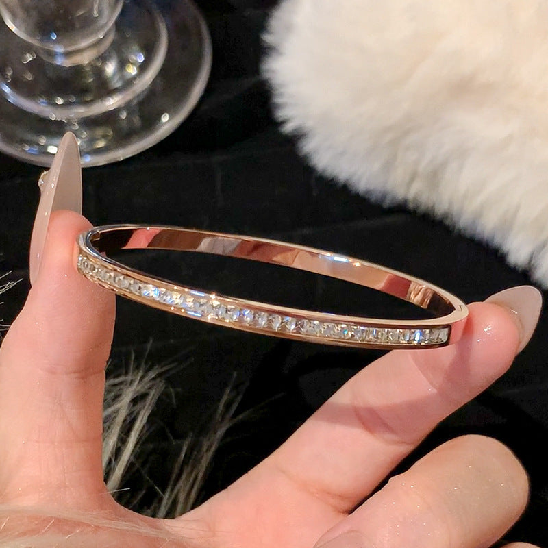 5-Piece Stainless Steel Stackable Bangle Set - Waterproof & Tarnish-Free
